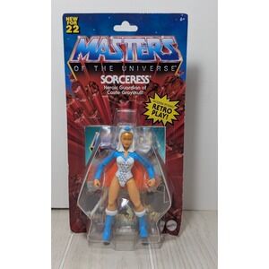 Mattel Sorceress Masters of the Universe Retro Action Figure 2022 MOTU CARD WEAR